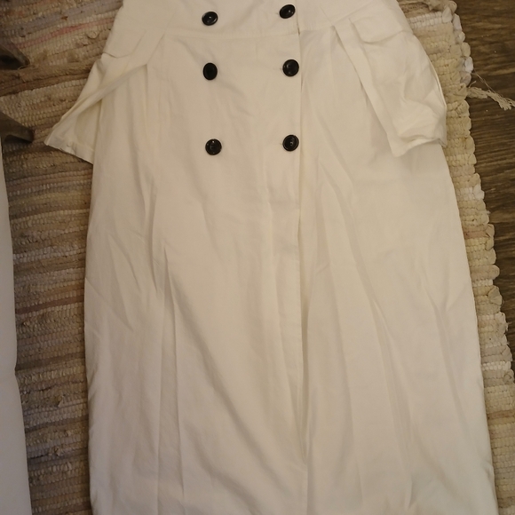 Caara Maxi Skirt Button Decoration Out Pockets White Size XL Used - Picture 7 of 14
